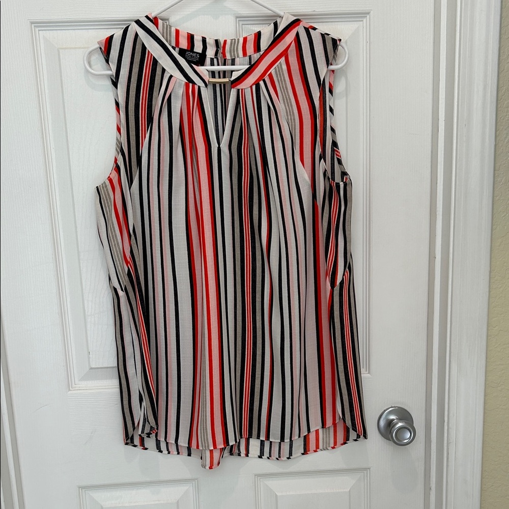 Jones New York Multicolor Striped Blouse